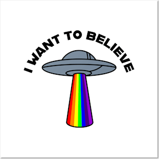 UFO Rainbow Posters and Art